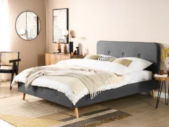 Online Beliani Parisanky Kangas Tummanharmaa 160 X 200 Cm Rennes Ii