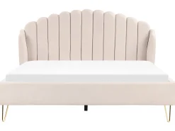 Sängyt<Beliani Parisanky Kangas Vaalea Beige 180 X 200 Cm Ambillou