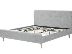 Discount Beliani Parisanky Kangas Vaaleanharmaa 180 X 200 Cm Rennes