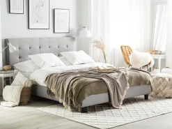 Fashion Beliani Parisanky Kangas Vaaleanharmaa 180 X 200 Cm La Rochelle