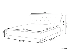 Sale Beliani Parisanky Kangas Vaaleanharmaa 180 X 200 Cm Saverne