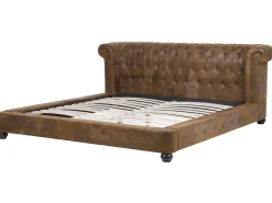 Clearance Beliani Parisanky Keinomokkanahka Ruskea 180 X 200 Cm Cavaillon