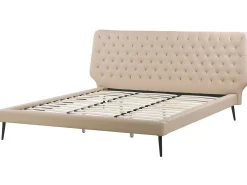 Outlet Beliani Parisanky Keinonahka Beige 180 X 200 Cm Essonne