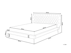 Outlet Beliani Parisanky Keinonahka Beige 180 X 200 Cm Essonne