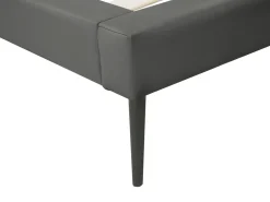 Sängyt<Beliani Parisanky Keinonahka Harmaa 180 X 200 Cm Essonne