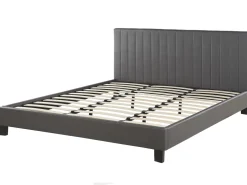 Clearance Beliani Parisanky Keinonahka Harmaa 180 X 200 Cm Poitiers