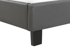 Clearance Beliani Parisanky Keinonahka Harmaa 180 X 200 Cm Poitiers