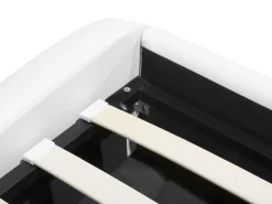 Outlet Beliani Parisanky Keinonahka Säilytystila Valkoinen 180 X 200 Cm Avignon