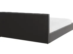 Sängyt<Beliani Parisanky Keinonahka Säilytystila Tummanharmaa 180 X 200 Cm Dreux