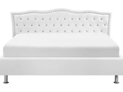 Sängyt<Beliani Parisanky Keinonahka Valkoinen 180 X 200 Cm Metz