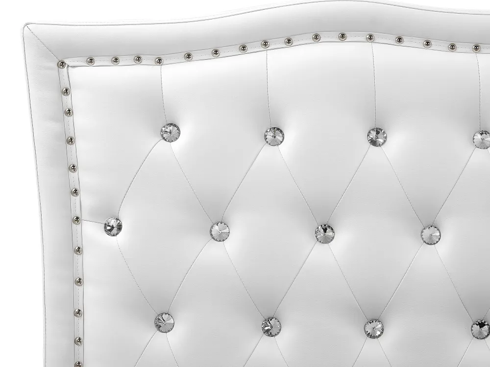 Sängyt<Beliani Parisanky Keinonahka Valkoinen 180 X 200 Cm Metz