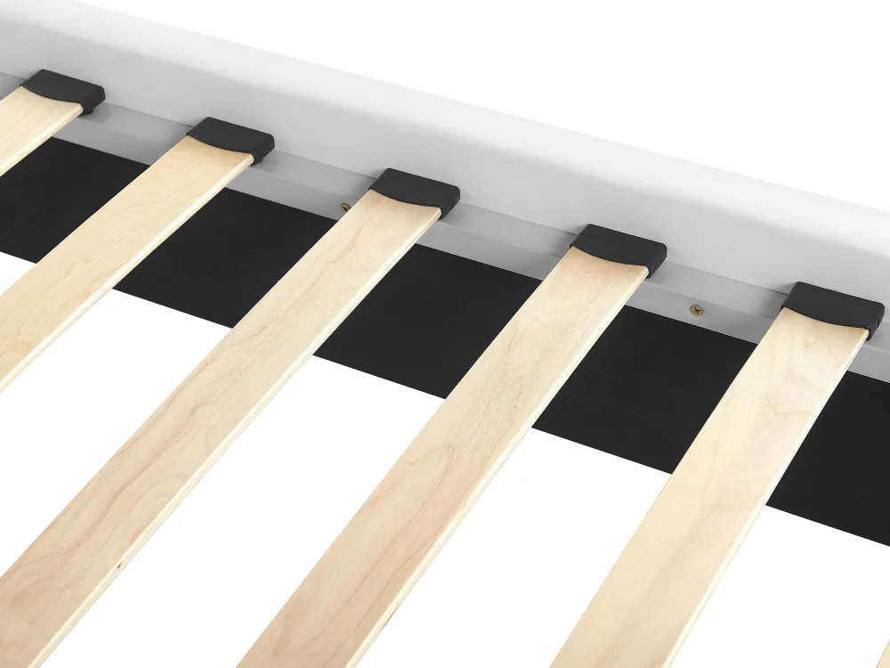 Sängyt<Beliani Parisanky Keinonahka Valkoinen 180 X 200 Cm Metz