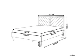 Sängyt<Beliani Parisanky Led-Valot Tumma Puu 160 X 200 Cm Mialet