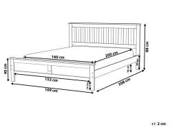 Sängyt<Beliani Parisanky Manty Valkoinen 160 X 200 Cm Mayenne