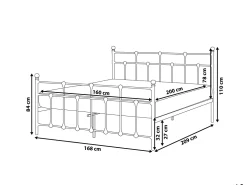 Sängyt<Beliani Parisanky Metalli Musta 160 X 200 Cm Lynx