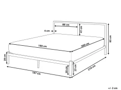 Sängyt<Beliani Parisanky Metalli Musta 180 X 200 Cm Clamart