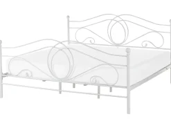 Store Beliani Parisanky Metalli Valkoinen 180 X 200 Cm Lyra