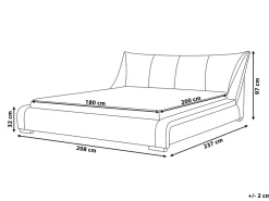 Discount Beliani Parisanky Nahka Luonnonvalkoinen 180 X 200 Cm Nantes