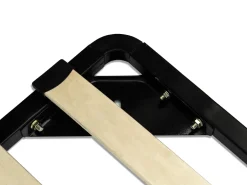 Sängyt<Beliani Parisanky Nahka Musta 180 X 200 Cm Avignon