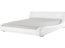 Discount Beliani Parisanky Nahka Valkoinen 180 X 200 Cm Avignon