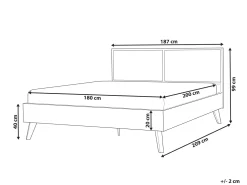 Fashion Beliani Parisanky Rottinki Musta 180 X 200 Cm Monpazier