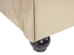 Sängyt<Beliani Parisanky Sametti Beige 180 X 200 Cm Avallon