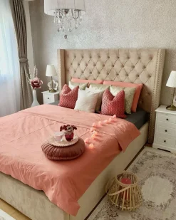 Outlet Beliani Parisanky Sametti Beige 180 X 200 Cm Lubbon