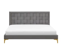 Sängyt<Beliani Parisanky Sametti Harmaa 180 X 200 Cm Limoux