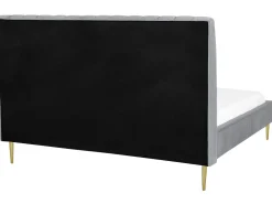 Sängyt<Beliani Parisanky Sametti Harmaa 180 X 200 Cm Marville