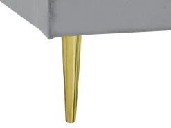 Sängyt<Beliani Parisanky Sametti Harmaa 180 X 200 Cm Marville