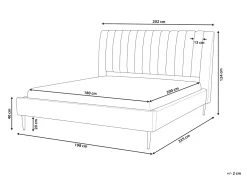 Sängyt<Beliani Parisanky Sametti Harmaa 180 X 200 Cm Marville