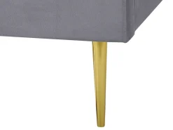 Sängyt<Beliani Parisanky Sametti Harmaa 180 X 200 Cm Flayat