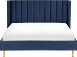 Clearance Beliani Parisanky Sametti Laivastonsininen 180 X 200 Cm Villette