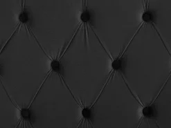 Sängyt<Beliani Parisanky Sametti Musta 180 X 200 Cm Lubbon