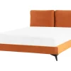 Sängyt<Beliani Parisanky Sametti Oranssi 160 X 200 Cm Melle