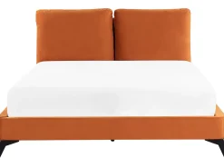 Sängyt<Beliani Parisanky Sametti Oranssi 160 X 200 Cm Melle