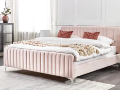 Clearance Beliani Parisanky Sametti Pastellipinkki 180 X 200 Cm Lunan