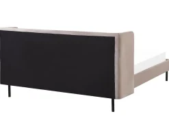 Sängyt<Beliani Parisanky Sametti Ruskeanharmaa 160 X 200 Cm Arette