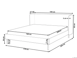 Sängyt<Beliani Parisanky Sametti Ruskeanharmaa 160 X 200 Cm Arette