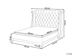 Sängyt<Beliani Parisanky Sametti Ruskeanharmaa 180 X 200 Cm Ayette