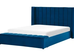 Sängyt<Beliani Parisanky Sametti Säilytystila Laivastonsininen 180 X 200 Cm Noyers