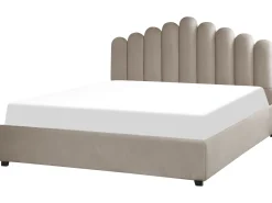 Sängyt<Beliani Parisanky Sametti Säilytystila Ruskeanharmaa 180 X 200 Cm Vincennes