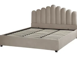 Sängyt<Beliani Parisanky Sametti Säilytystila Ruskeanharmaa 180 X 200 Cm Vincennes