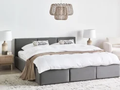 Sängyt<Beliani Parisanky Sametti Säilytystila Tummanharmaa 180 X 200 Cm Bousse