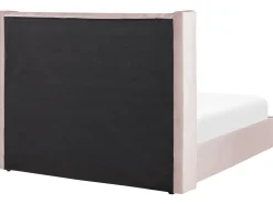 Sängyt<Beliani Parisanky Sametti Säilytystila Vaaleanpunainen 180 X 200 Cm Lubbon