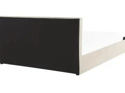 Sängyt<Beliani Parisanky Sametti Säilytystila Vaalea Beige 180 X 200 Cm Amiens