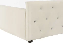 Sängyt<Beliani Parisanky Sametti Säilytystila Vaalea Beige 180 X 200 Cm Amiens