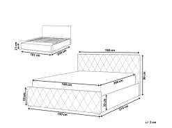 Sängyt<Beliani Parisanky Sametti Säilytystila Vaaleanpunainen 180 X 200 Cm Rochefort