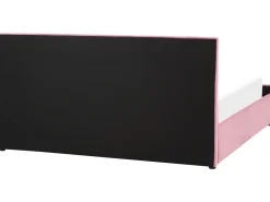 Sängyt<Beliani Parisanky Sametti Säilytystila Vaaleanpunainen 180 X 200 Cm Rochefort