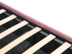 Sängyt<Beliani Parisanky Sametti Säilytystila Vaaleanpunainen 180 X 200 Cm Rochefort